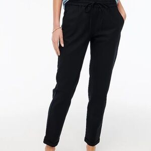 J. Crew Factory -  Black - Linen- Cotton - Drawstring - Pant